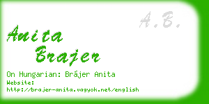 anita brajer business card